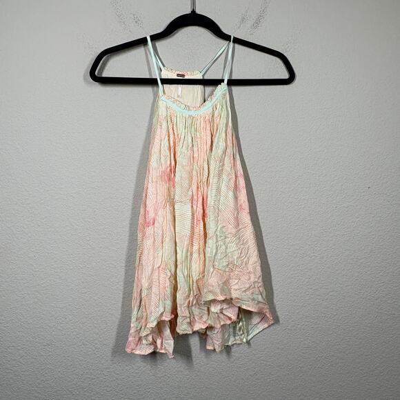 Free People Large Pastel Swing Cami Top Spaghetti Strap Season in the Sun - Picture 2 of 9
